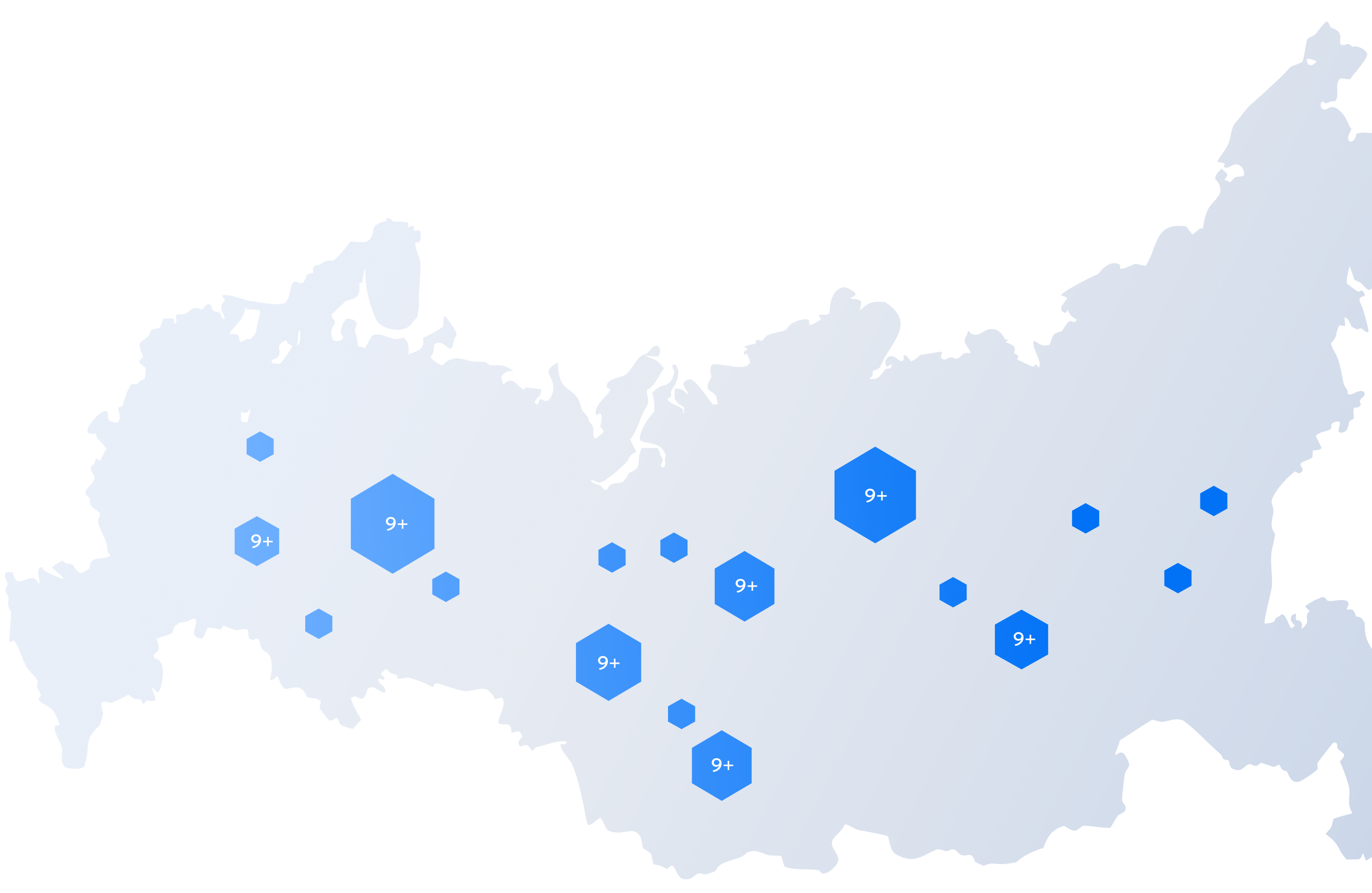 Карта присутствия по России